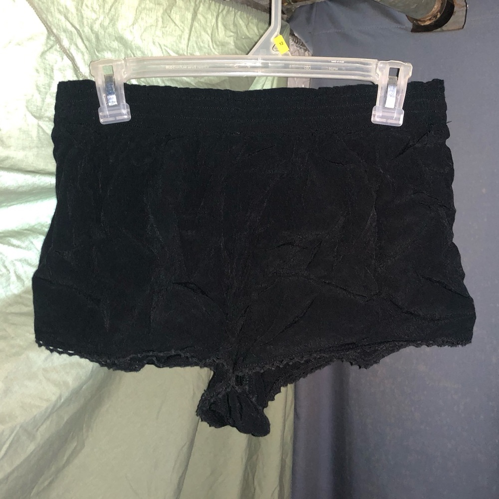 Forever 21 Black Lace Accent Shorts